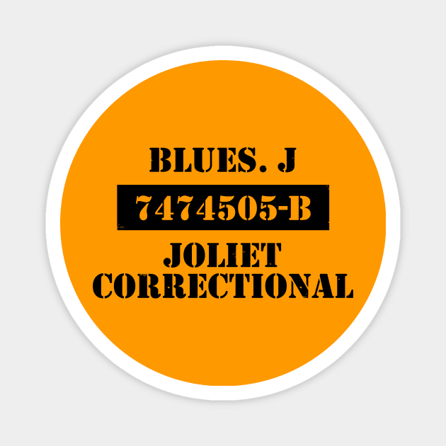 Joliet Blues Prison Shirt Magnet by kyohazard